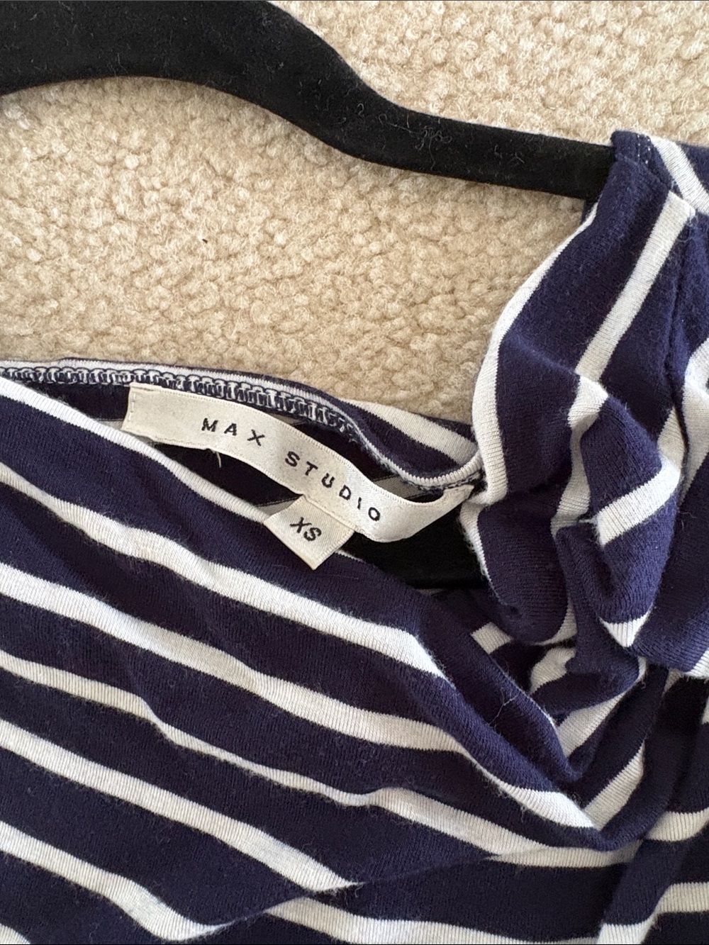 Max Studio Navy and White Striped Maxi Dress - Picture 2 of 2